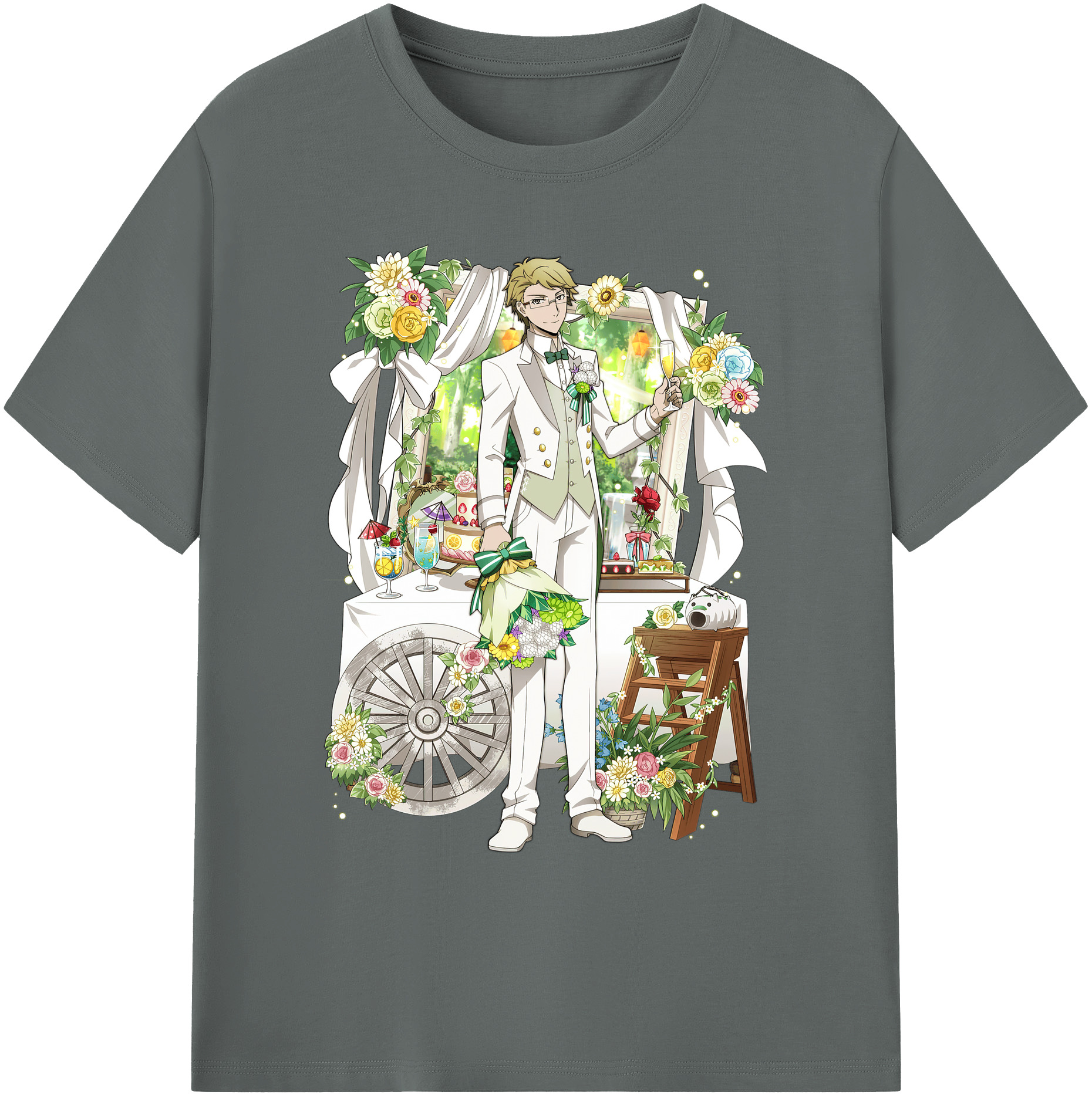 （画像用） 文豪ストレイドッグス Bungo Stray Dogs 綿100％ メンズ半袖Tシャツ｜肌触りやわらか＆通気性